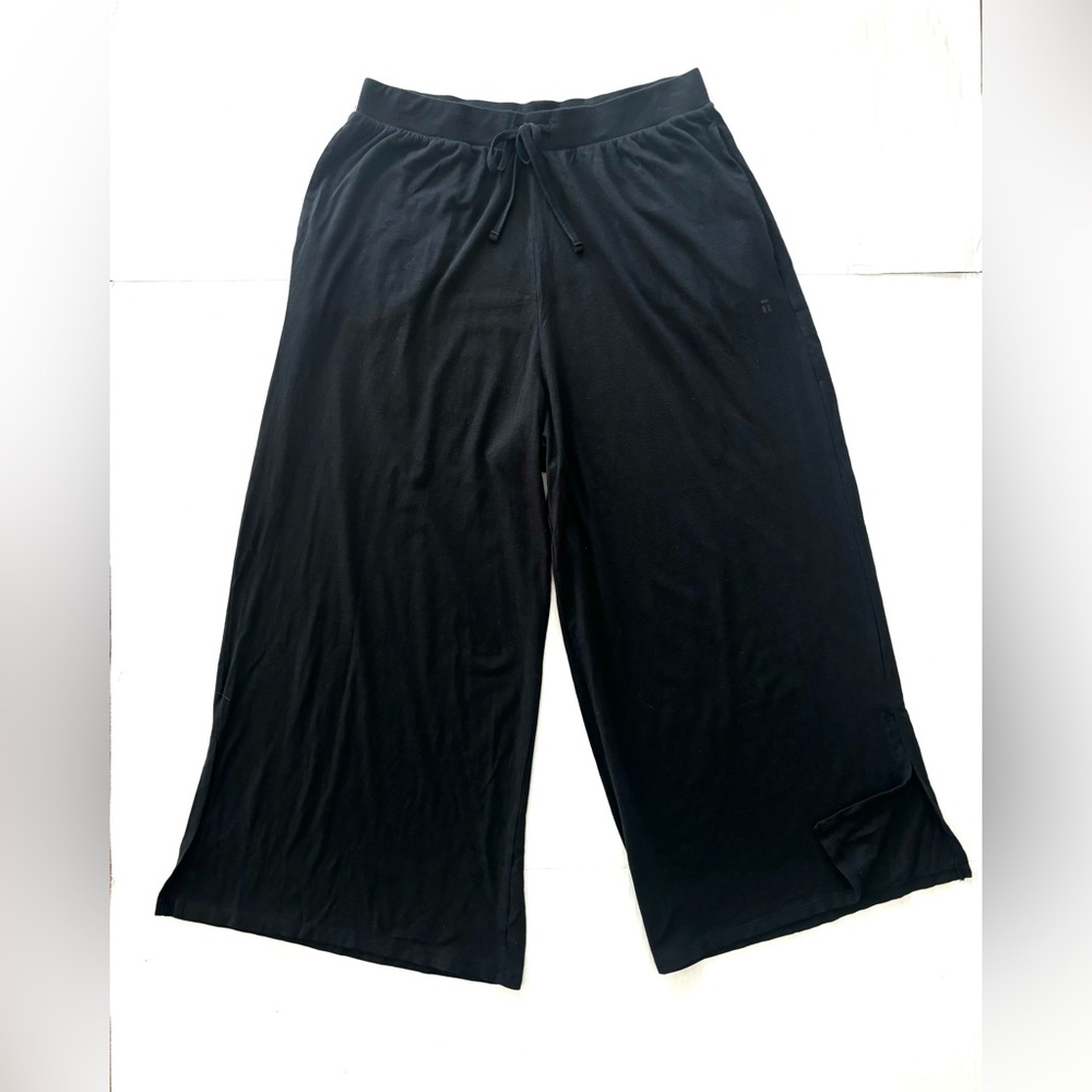 Tommy John Wide Leg Pants Black Relaxed Fit Pull Sleepwear Loungewear‎ Women’s M